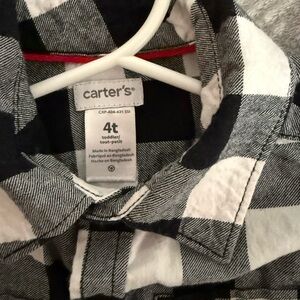 Carter's Classic Black and White Checkered Shirt
